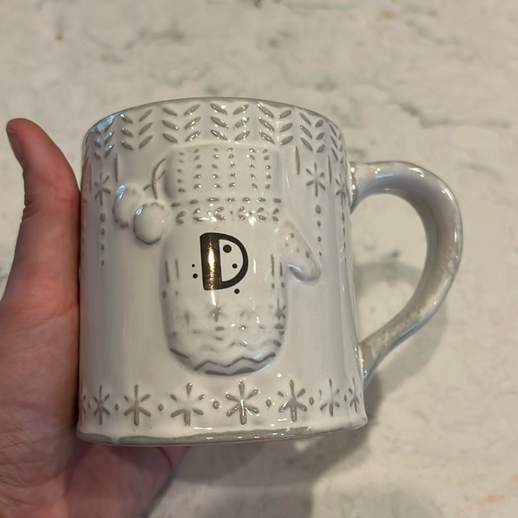 Anthropologie Other - Anthropologie “D” Initial Winter Mitten Mug